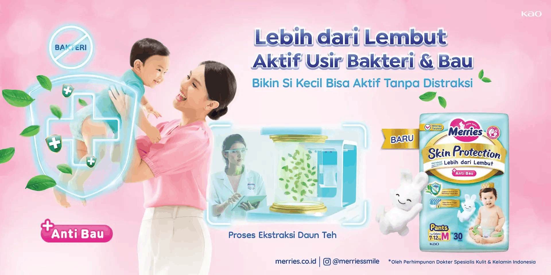 Lebih dari Lembut Aktif Usir Bateri & Bau